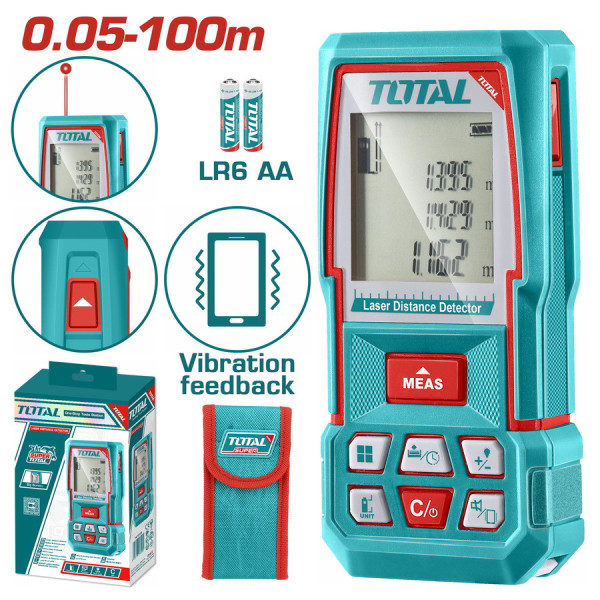 Máy đo khoảng cách tia laser Total TMT51036, đo 100m