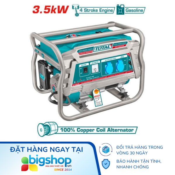 Máy phát điện dùng xăng TOTAL TP135006 - CS 3.5kW