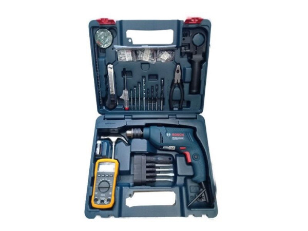 Máy khoan động lực Bosch GSB 550 (bộ set valy 80 món phụ kiện ngành điện)