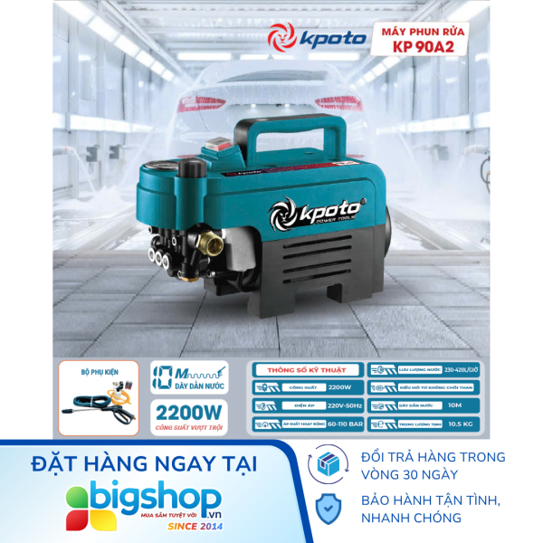 Máy phun rửa cao áp KPOTO KP90-A2 (CS 2200W)