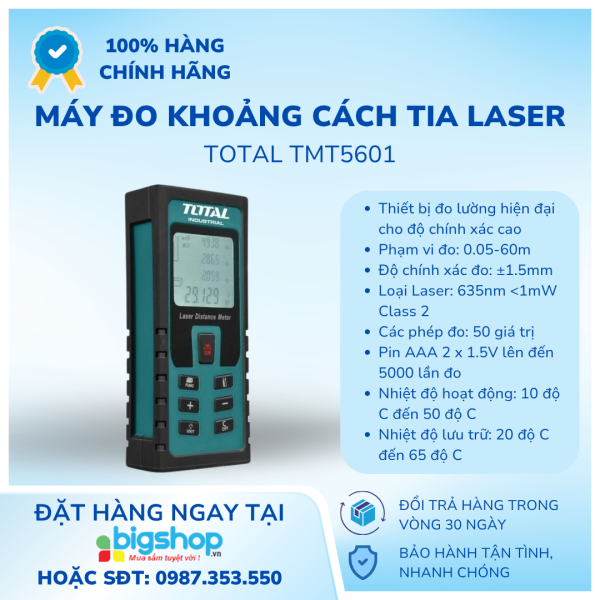 Máy đo khoảng cách Tia laser Total TMT5601