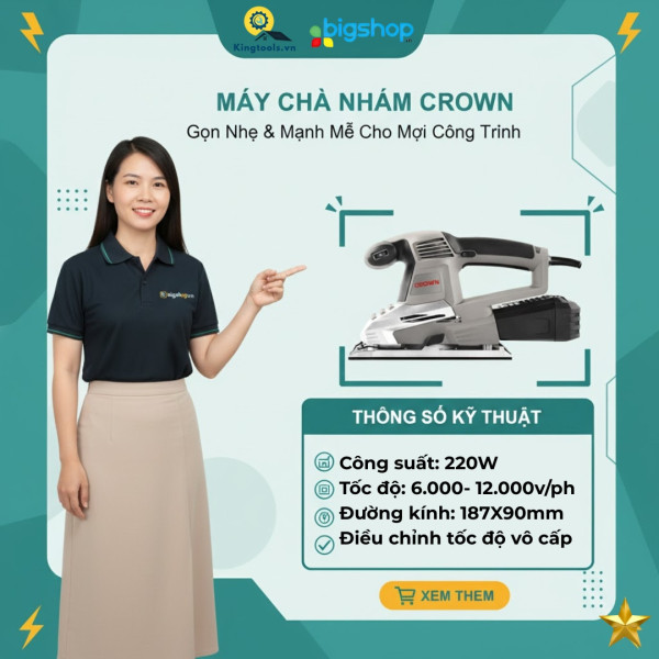 Máy chà nhám rung Crown CT 13400