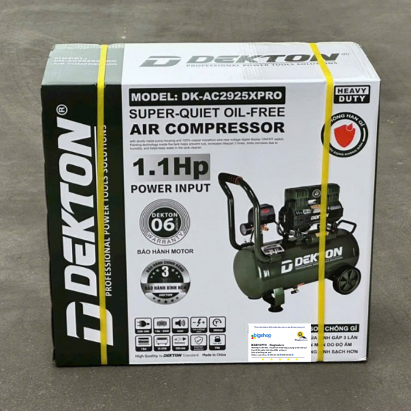 Máy nén khí không dầu 25L DEKTON DK-AC2925XPRO (CS 800W)