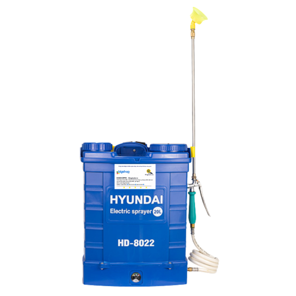 Bình xịt điện HYUNDAI HD-8022 (20L, 12Ah, bơm đôi)