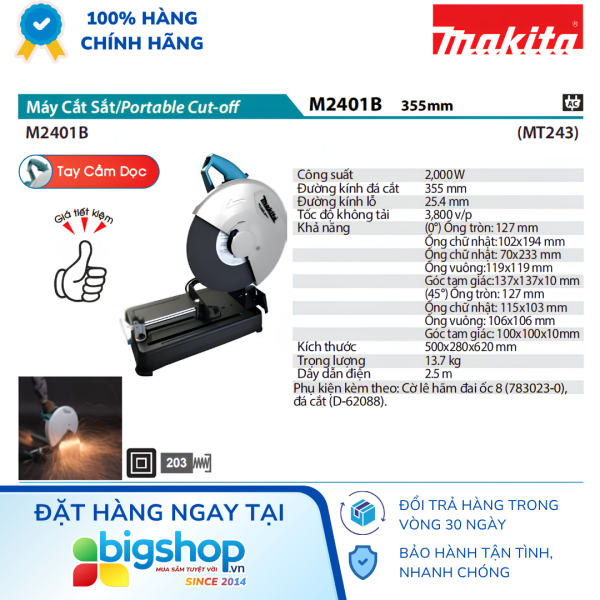 Máy cắt sắt bàn MAKITA M2401B (355mm)