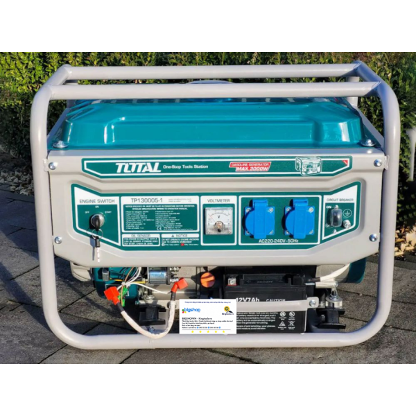 Máy phát điện dùng xăng TOTAL TP130005-1 - CS 3.0kW (Giật nổ - đề)