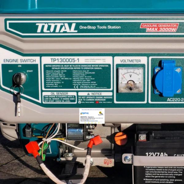 Máy phát điện dùng xăng TOTAL TP130005-1 - CS 3.0kW (Giật nổ - đề)