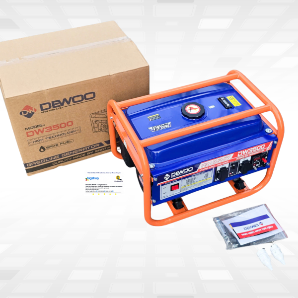 Máy phát điện chạy xăng 2.2KW Dewoo DW3500
