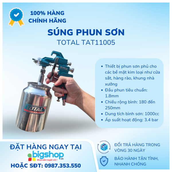 Súng phun sơn 1000CC TOTAL TAT11005