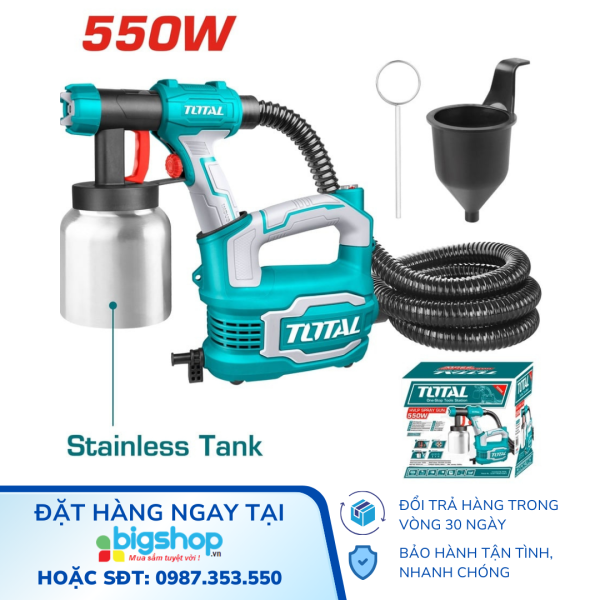 Máy phun sơn điện Total  TT5006-2 550W, bình nhôm 800ml