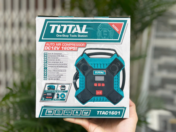 Máy bơm hơi ô tô Total TTAC1601, dùng nguồn 12V 