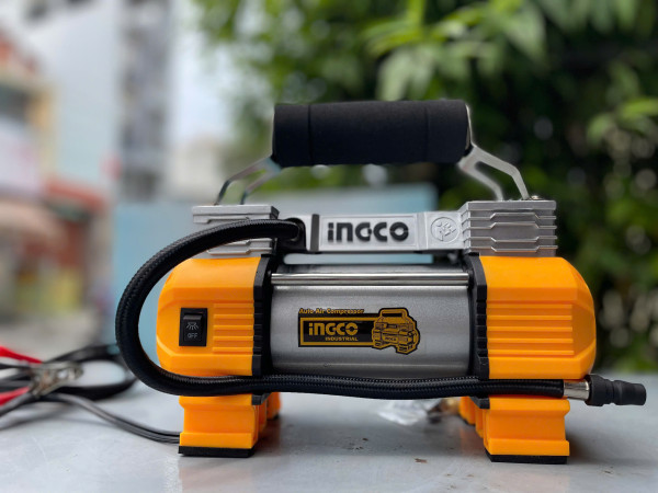 Máy bơm lốp xe ô tô, bánh, dùng bình 12V INGCO AAC2508