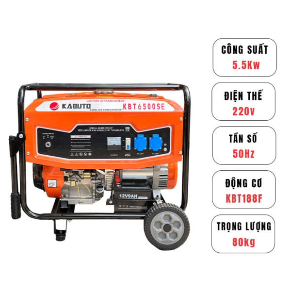 Máy phát điện KABUTO KBT6500SE (5 KW – ĐỀ)