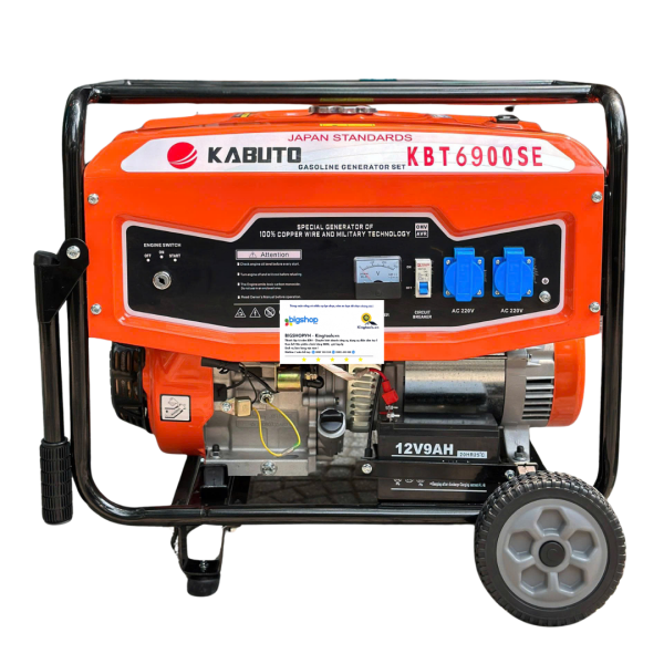 Máy phát điện KABUTO KBT6900SE (Đề, bánh xe, tay cầm)