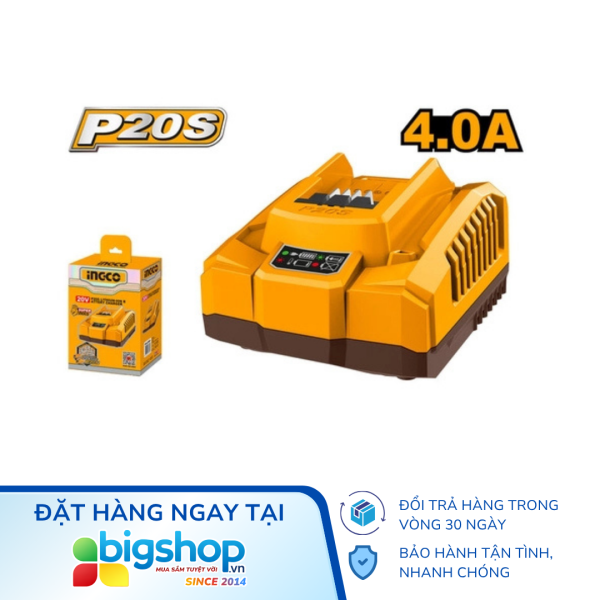 Đế sạc pin nhanh 20V/4.0Ah INGCO FCLI20411