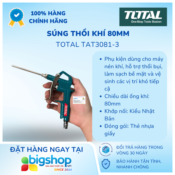 Súng thổi khí TOTAL TAT3081-3 (80mm)