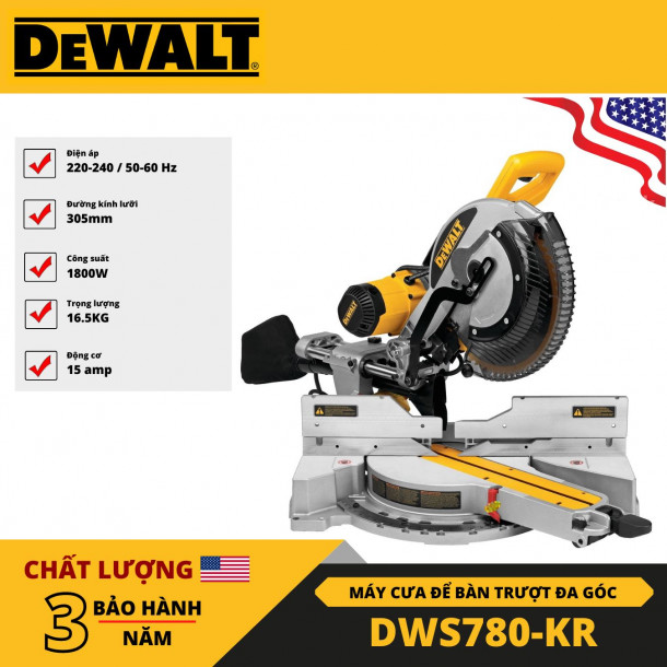 Máy cắt đa năng trượt  Dewalt DWS780-KR