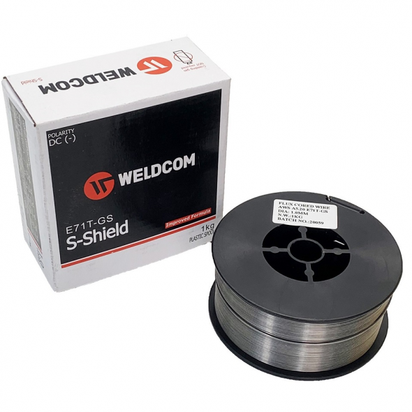 Cuộn dây hàn mig không dùng khí chính hãng Weldcom loại 0.8 -1.0mm - 1kg 