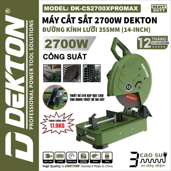 Máy Cắt Sắt DEKTON 2700W DK-CS2700XPROMAX – Bền Bỉ, Cắt Chuẩn Xác