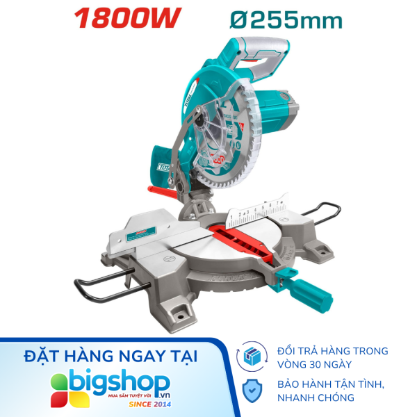 Máy cắt đa năng nhôm gỗ TOTAL TS42152557 (CS 1800W, lưỡi 255mm)