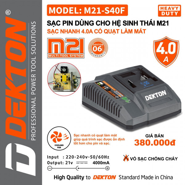 Sạc nhanh M21 4000mah Dekton M21-S40F