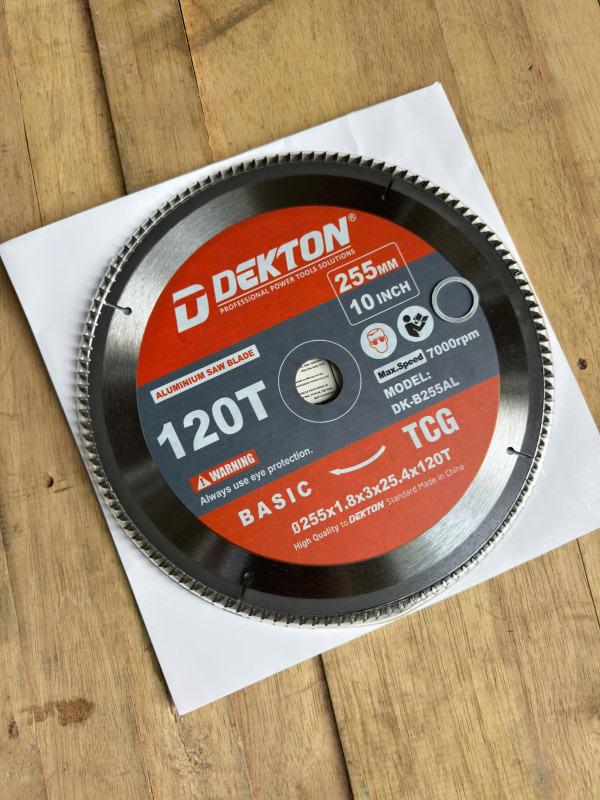 Lưỡi cắt nhôm, cắt gỗ, cắt ván DEKTON 10" - 255mm 120 răng  DK-B255AL
