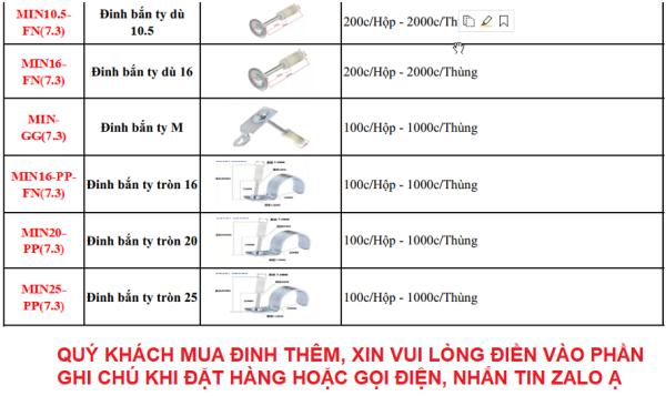 Dụng cụ bắn Ty Trần MBM MD002 
