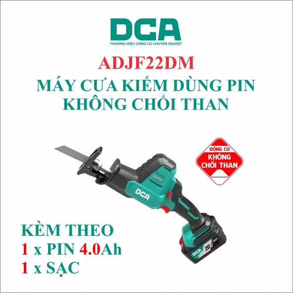 Máy cưa kiếm không chổi than dùng pin DCA ADJF22DM