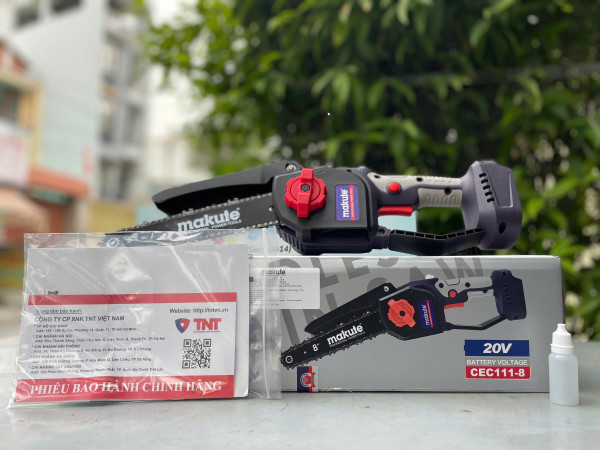 Máy cưa xích dùng pin Makute CEC111-8-BL, lam dài 20cm
