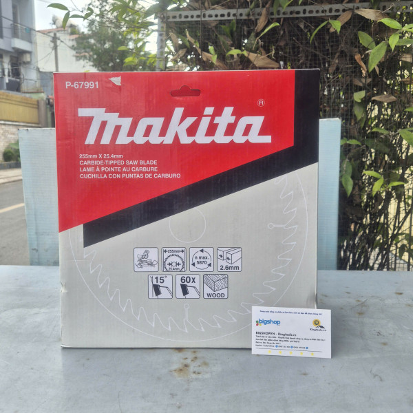 Lưỡi cưa hợp kim 255mm, cốt 25.4mmx 60T Makita P-67991 