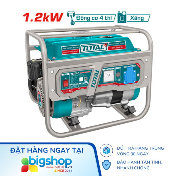 Máy phát điện dùng xăng TOTAL TP115005, CS 1.2kW