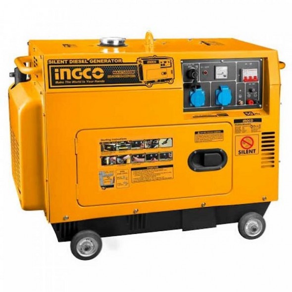Máy phát điện động cơ dầu diesel INGCO GSE50001, 5kW (không ồn)