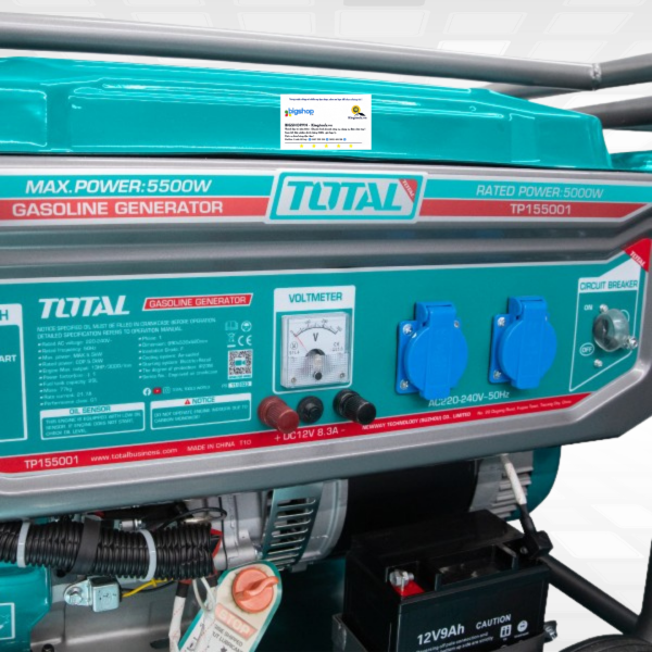 Máy phát điện dùng xăng TOTAL TP155001 - CS 5.5kW