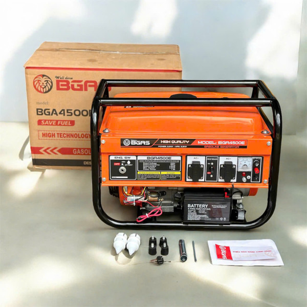 Máy phát điện BGAS  BGA4500E, 3.2KW ( Đề/nổ)