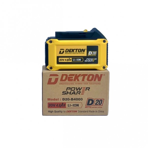 Pin Dekton (chân pin Dewalt) D20-B4000, 20V/4AH