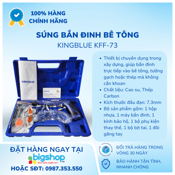 Súng bắn đinh bê tông Kingblue KFF-73 (Bắn ty trần)