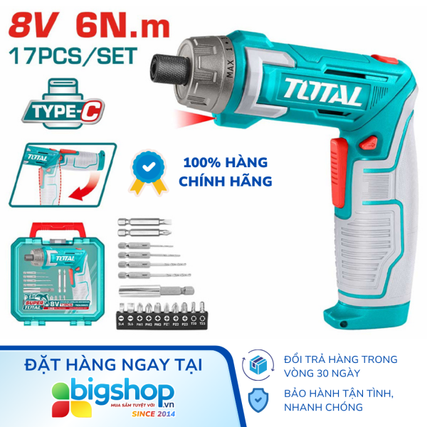 Máy siết vặn vít dùng pin Lithium 8V TOTAL TSDLI08025