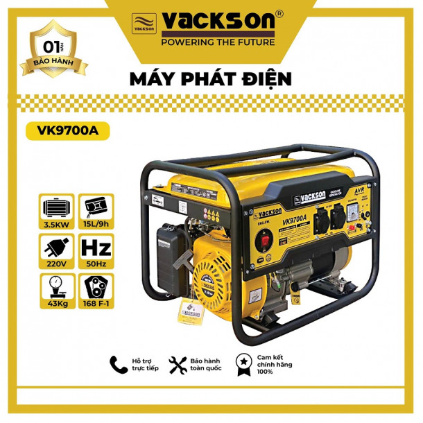 Máy phát điện VackSon VK9700A 3.5KW, dây đồng