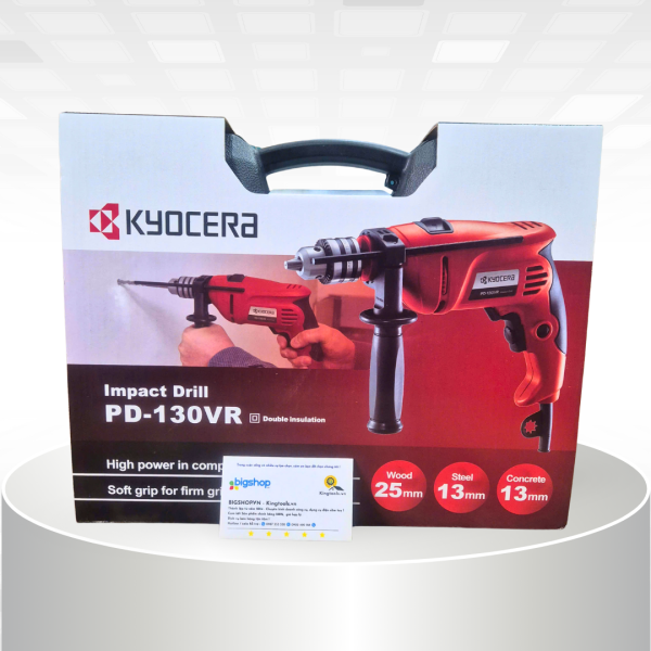 Máy khoan điện cầm tay KYOCERA PD-130VR (Công suất 650W, mũi 13mm)