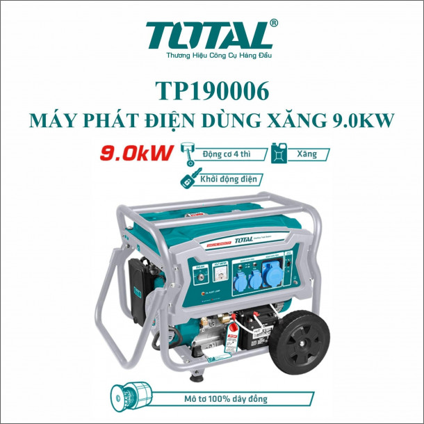 Máy phát điện dùng xăng TOTAL TP190006 9.0KW