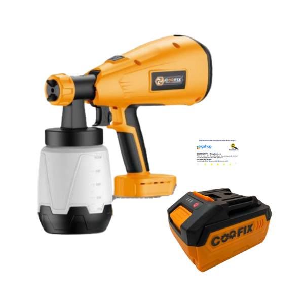Súng phun sơn dùng pin Coofix CF-CSG004 (CS 700W, bình 800ml)
