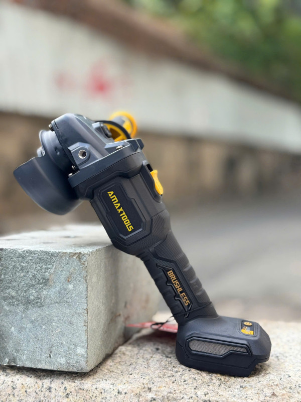 Máy mài góc pin 21V AMAXTOOLS AM100SM, động cơ không chổi than