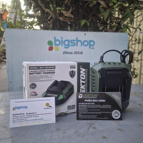 Sạc pin Dekton M21-S20XPRO 21V, 2.0Ah
