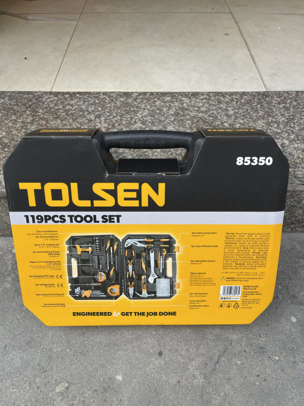Bộ dụng cụ 119 chi tiết TOLSEN cao cấp 85350