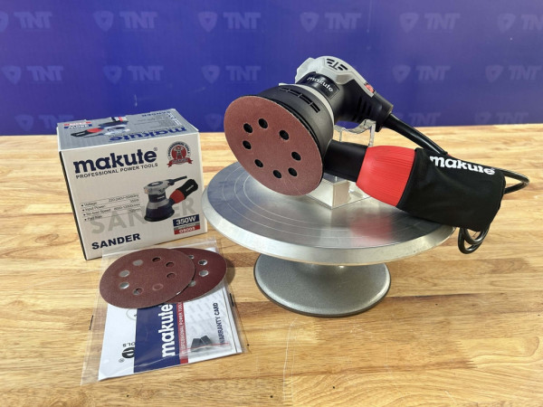 Máy chà nhám rung tròn Makute OS005 có chỉnh tốc, 350w