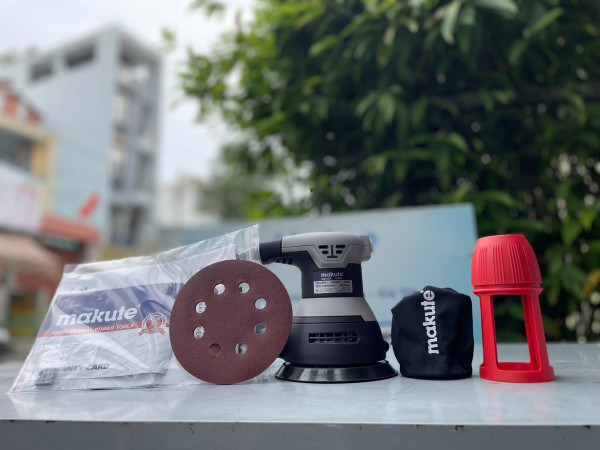 Máy chà nhám rung tròn Makute OS005 có chỉnh tốc, 350w