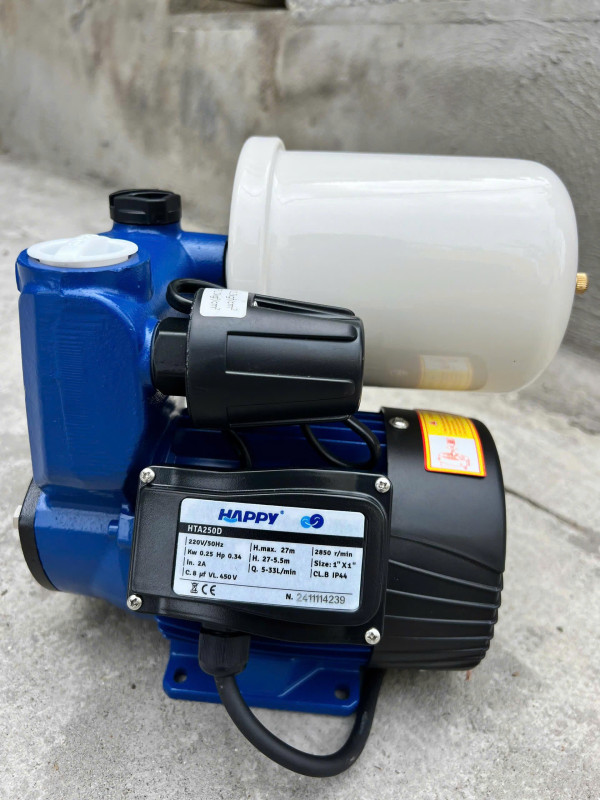 Máy bơm tăng áp tự động Happy Pump HTA250D, CS 250W, lưu lượng 2 m3/h