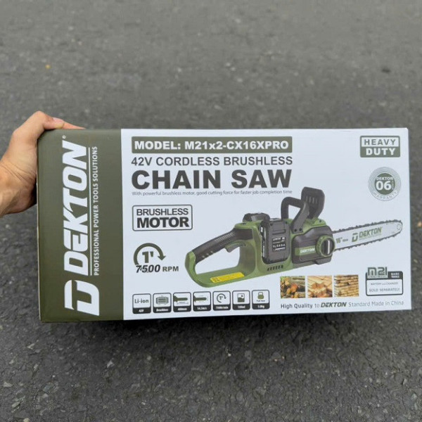 Thân Máy Cưa Xích Pin 42V Dekton M21x2-CX16XPRO ( Chưa Pin & Sạc )