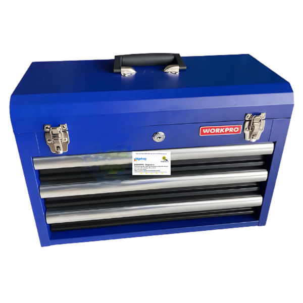 Hộp công cụ 3 ngăn bằng sắt Workpro WP282006 (51x26.5x35cm)