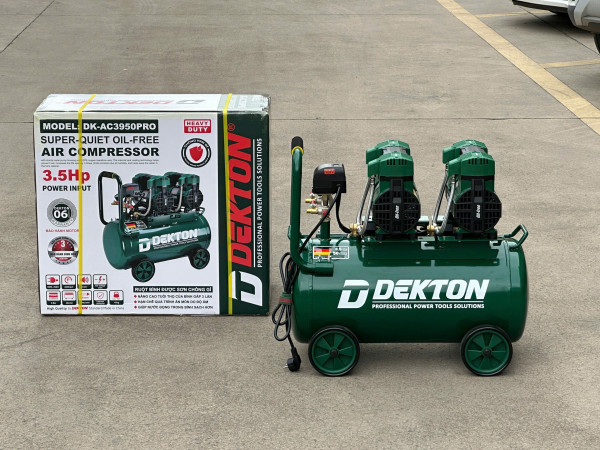 Máy nén khí không dầu 3.0Hp Dekton DK-AC3950PRO, 50 LÍT, 3.5HP